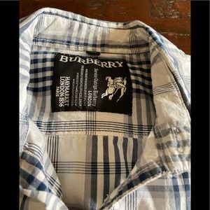 Burberry Haymarket Button Down Long Sleeve Shirt